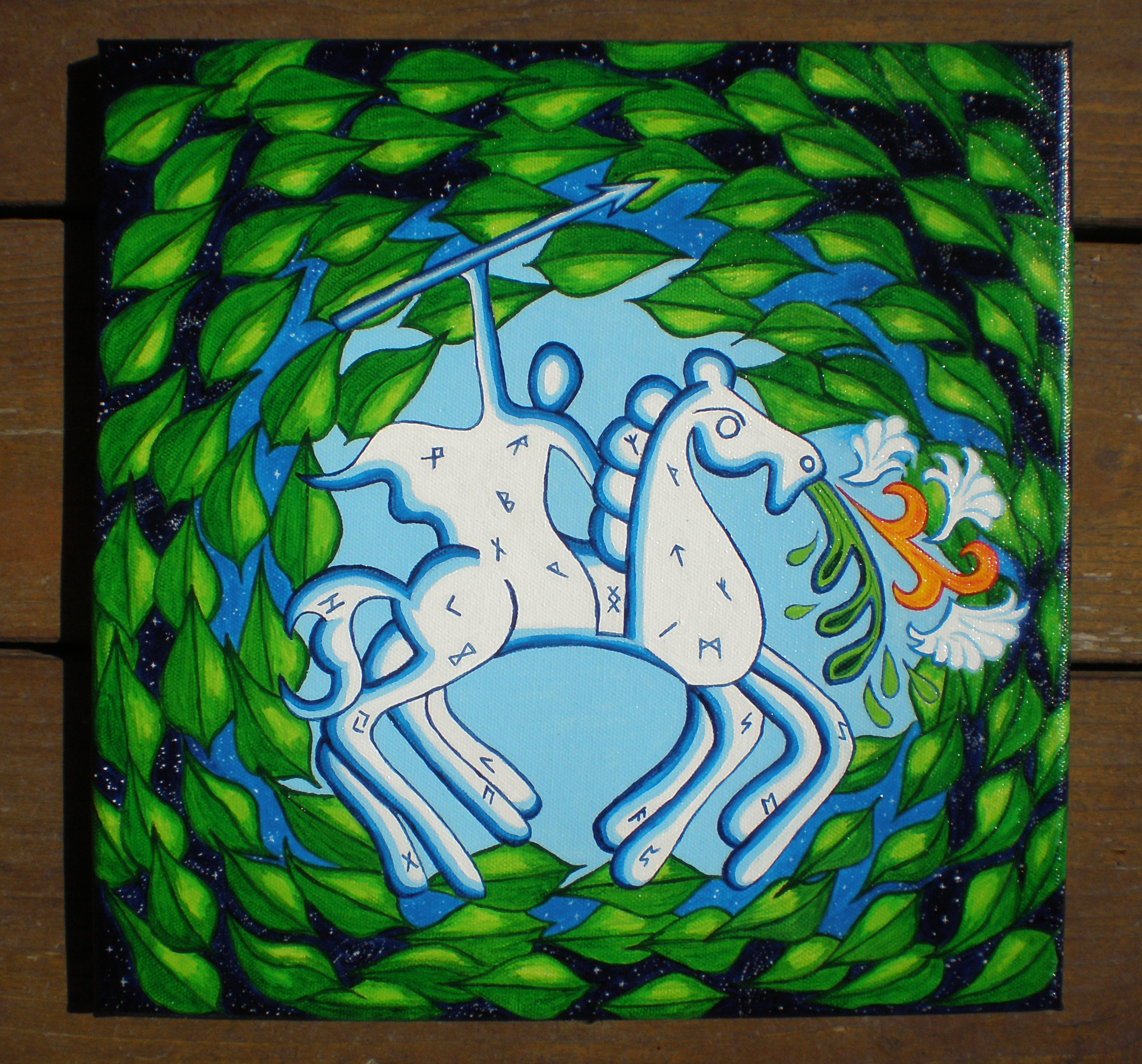 Happy Odin on Sleipnir