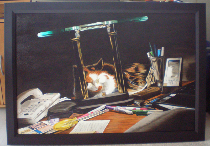 Rainbow still life painting